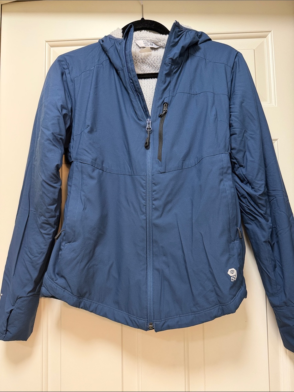 Mountain Hardwear Navy Blue Hooded Jacket with Plush Lining small